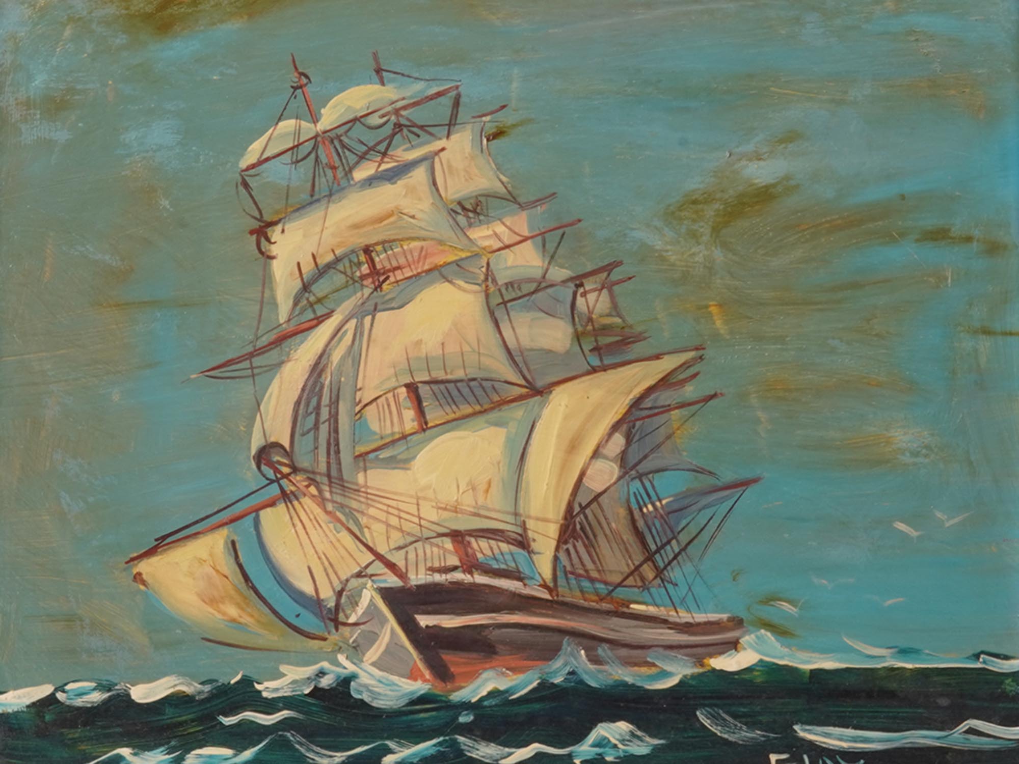 VINTAGE NAUTICAL DECOR PRINT PAINTING COLLECTION PIC-4